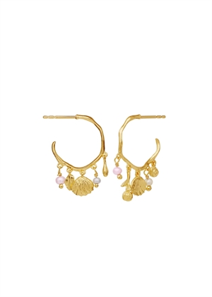 Eve earrings Forgyldt Maanesten 